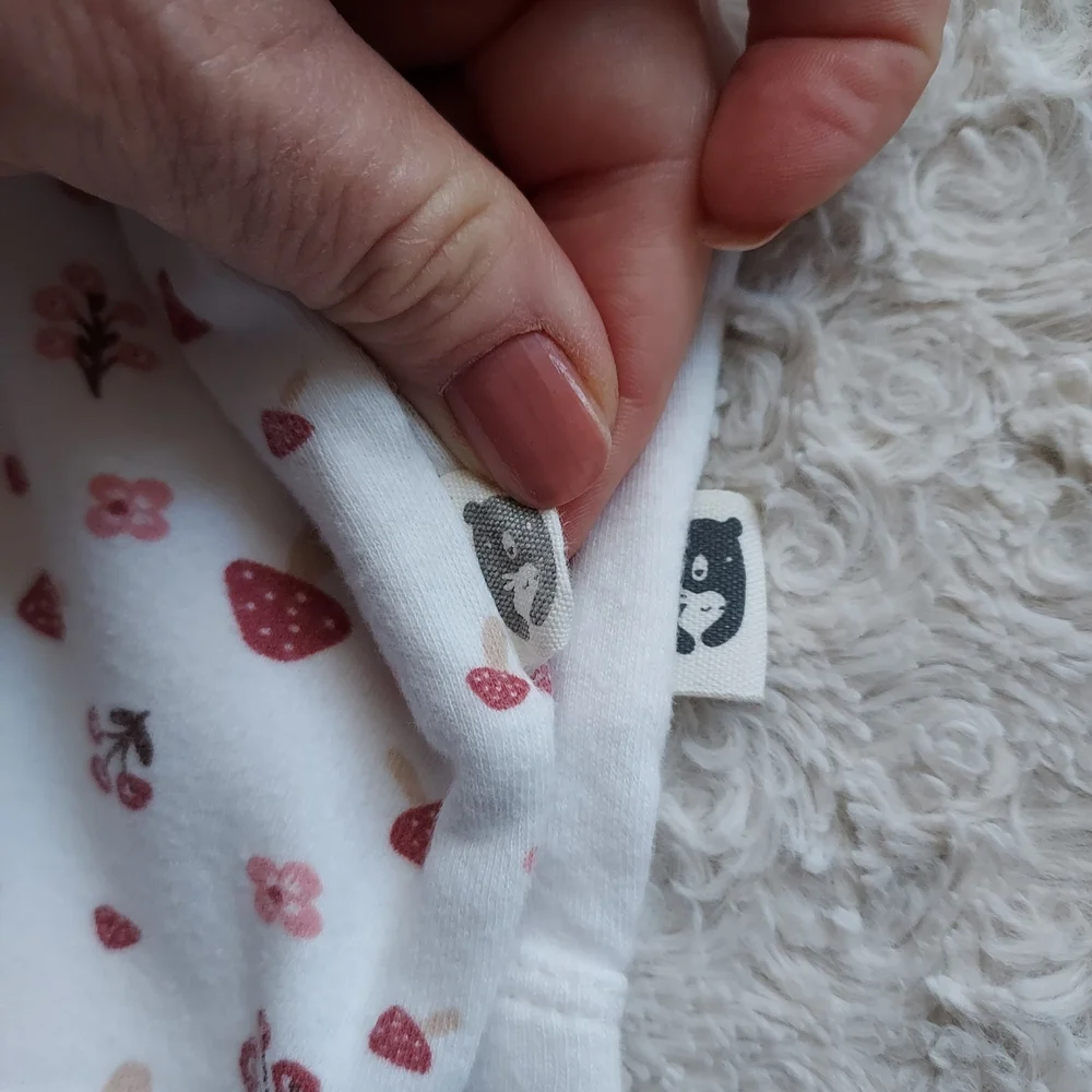 Rabbit + Bear 6-9mo Organic Cotton Onsies Bundle (2) Natural Soft